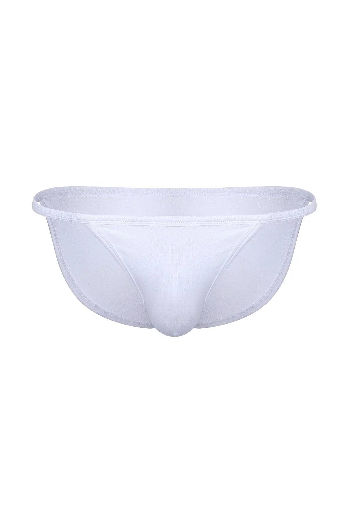 White men's jockstrap with supportive pouch, designed for comfort and style