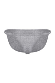 Gray men's jockstrap underwear with supportive pouch design