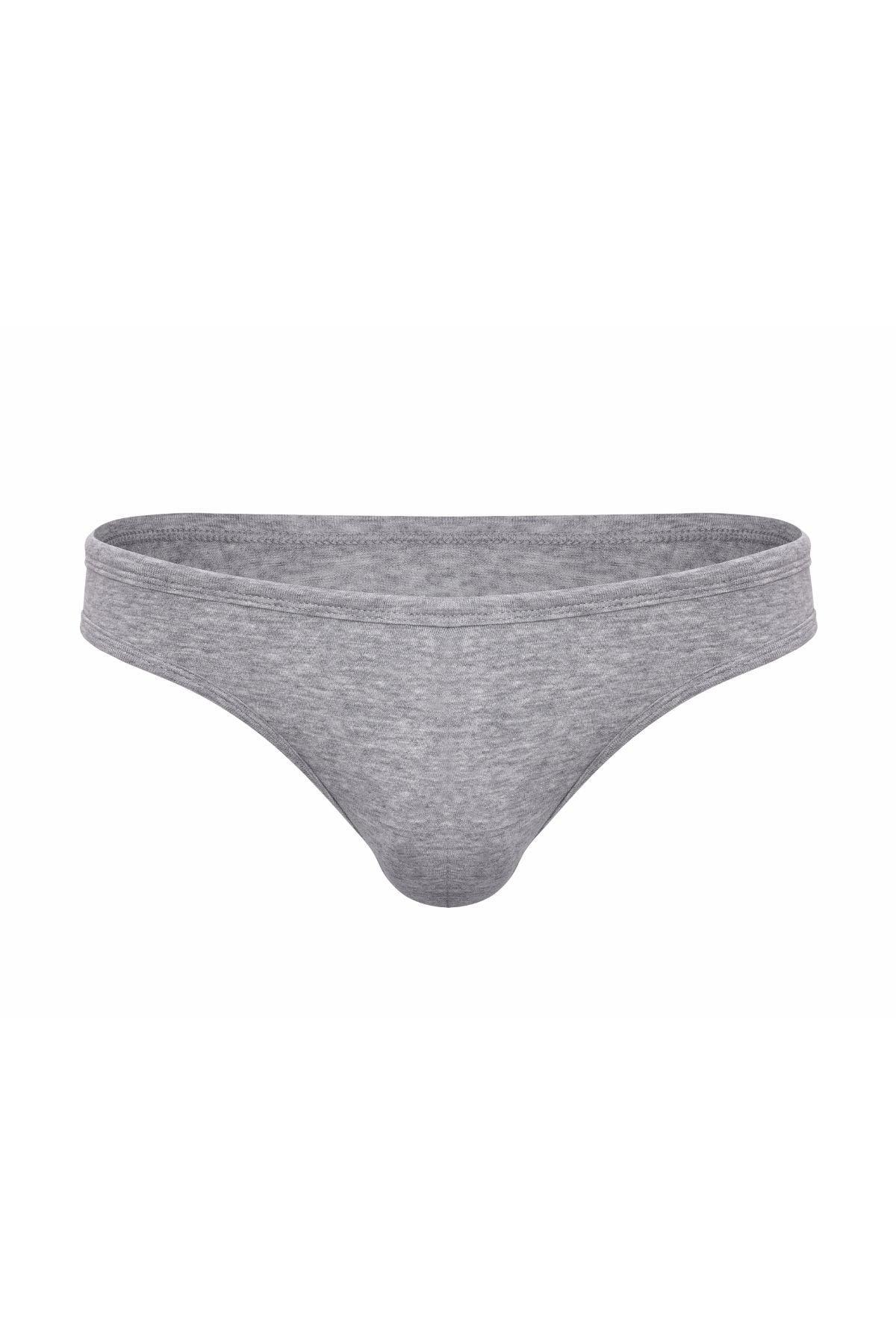 Gray men's thong underwear, comfortable and sexy design for everyday wear