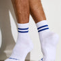 Cotton Ringer Sock | Blue