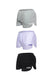 Men’s mesh sports shorts in grey, white, and black, featuring a side split and logo print.